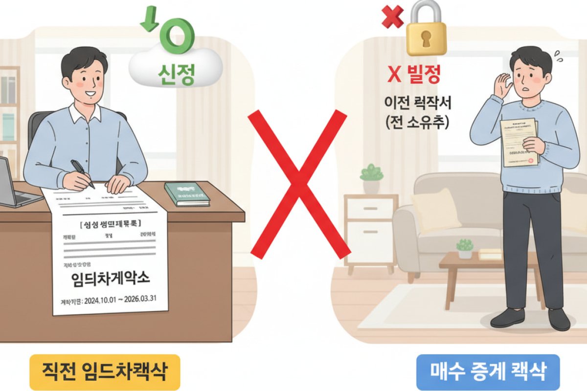 직전 임대차계약 인정 기준과 매수 승계 계약의 배제 원리