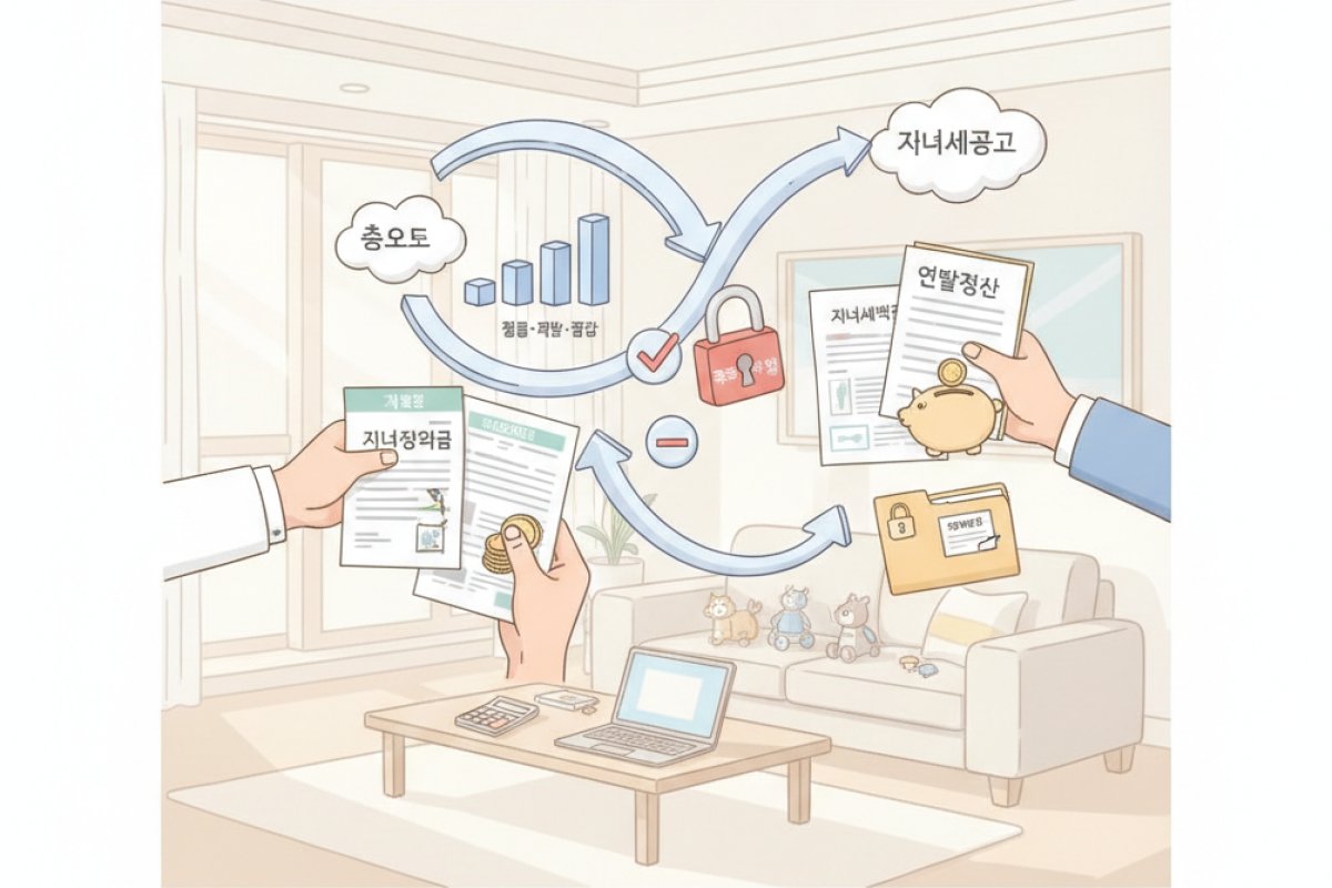 지급액 산정 방식과 자녀세액공제 중복 차감 구조