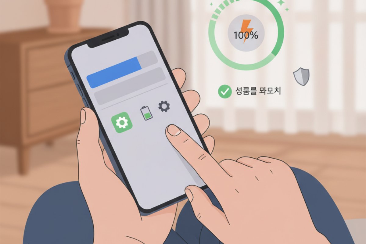 설정 메뉴에서 배터리 성능 최대치와 부품 상태 확인하는 방법