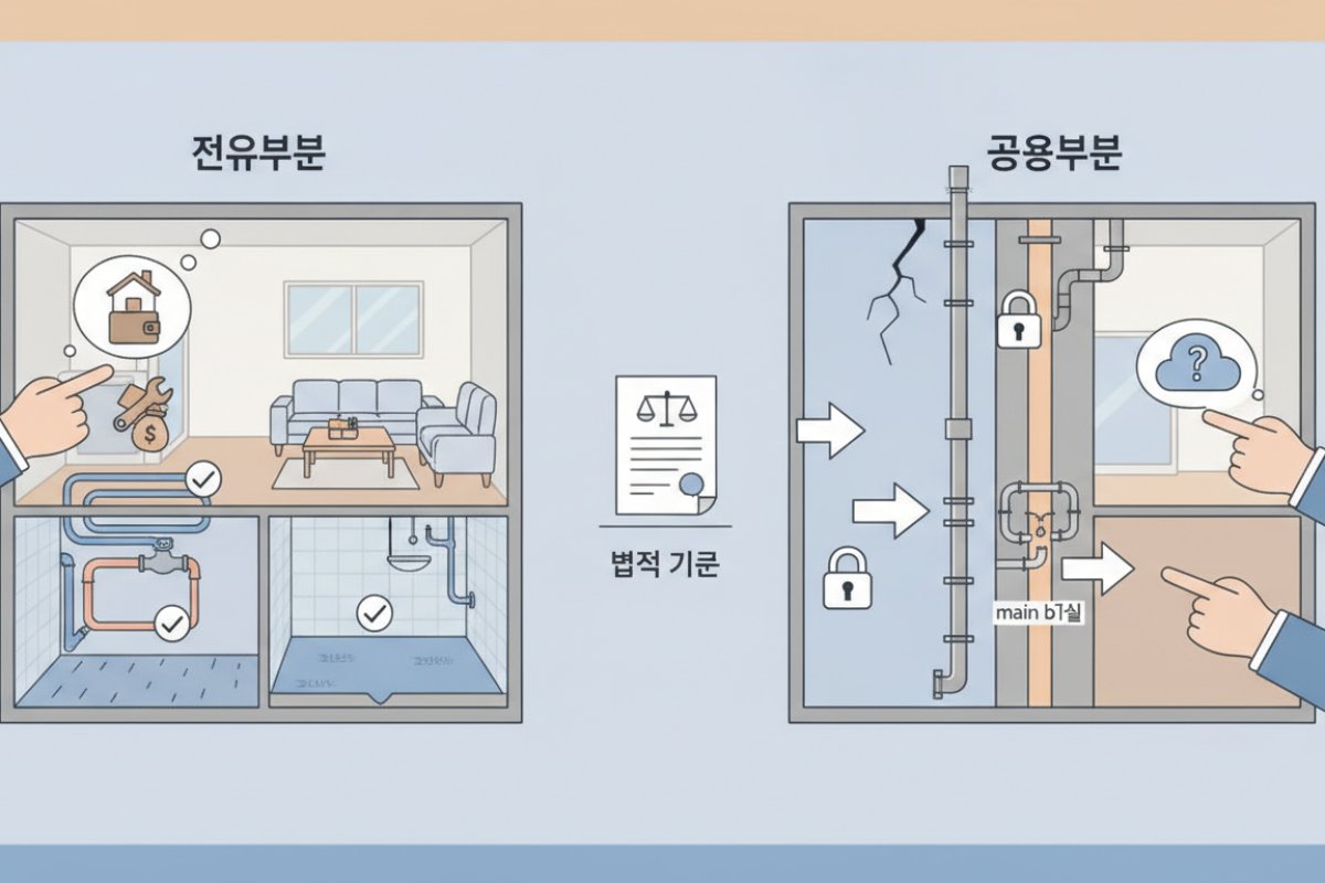 전유부분과 공용부분을 가르는 법적 기준과 입증 책임