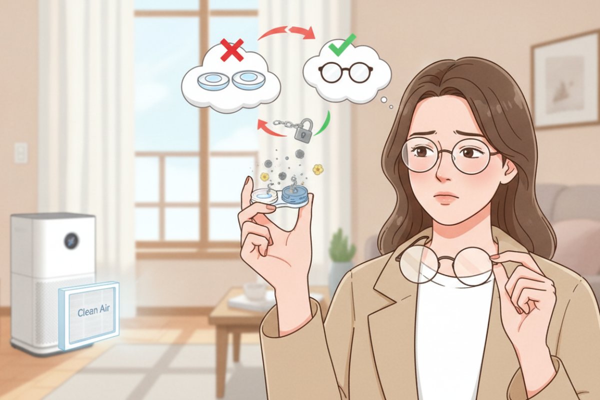 렌즈 중단과 실내 환경 항원 통제로 재발 고리 끊어내기