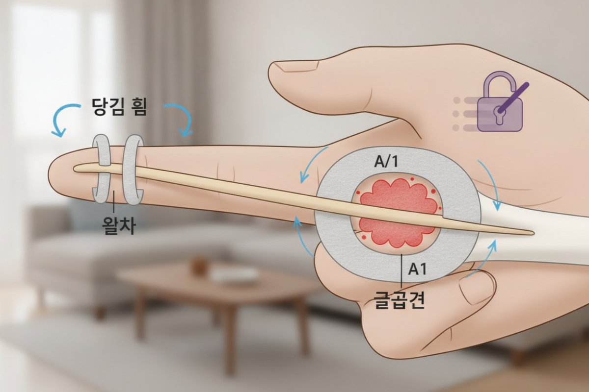 손가락이 걸리고 튕기는 이유: A1 활차와 힘줄의 마찰 메커니즘