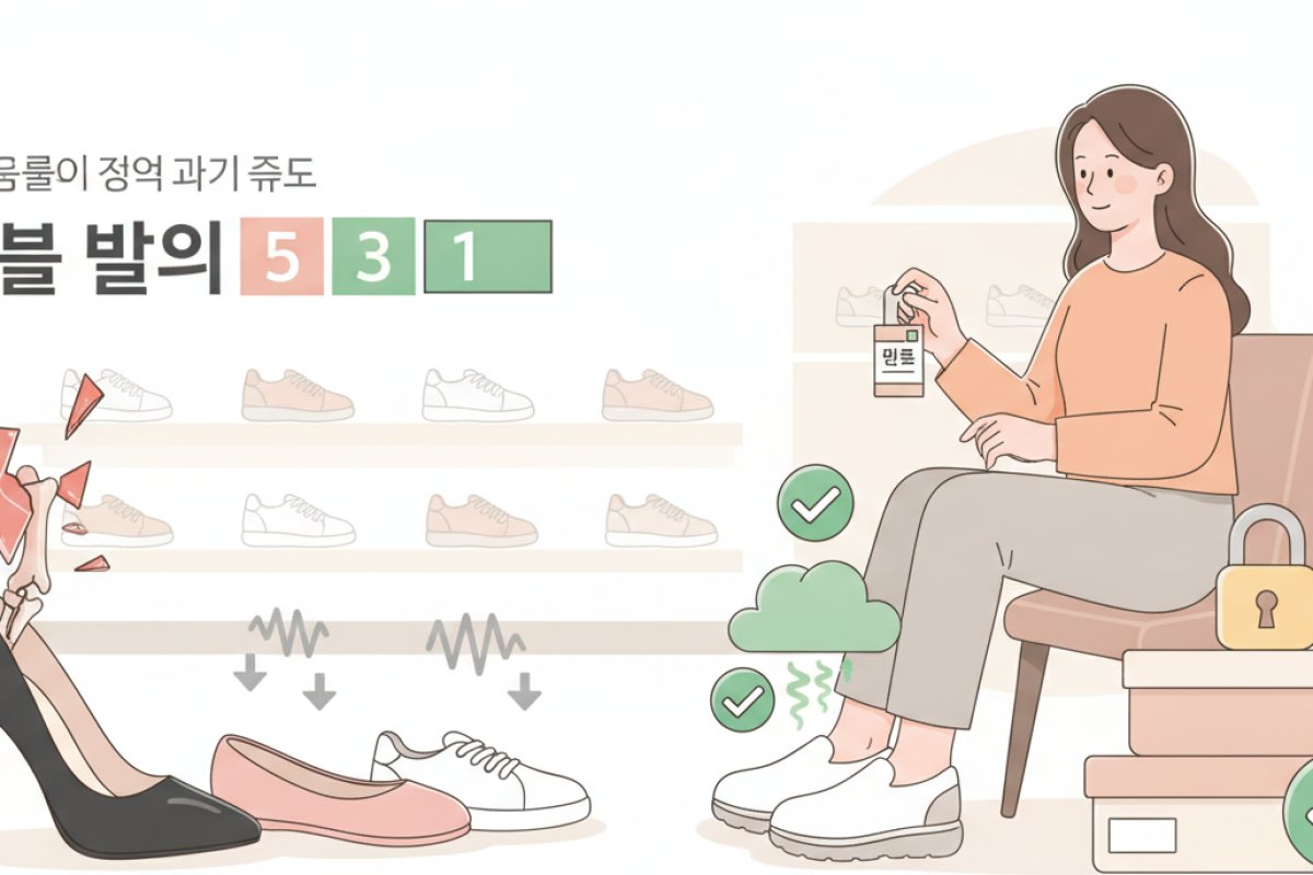 돌출 부위 마찰을 줄이고 체중을 분산시키는 신발 선택 및 착용 기준