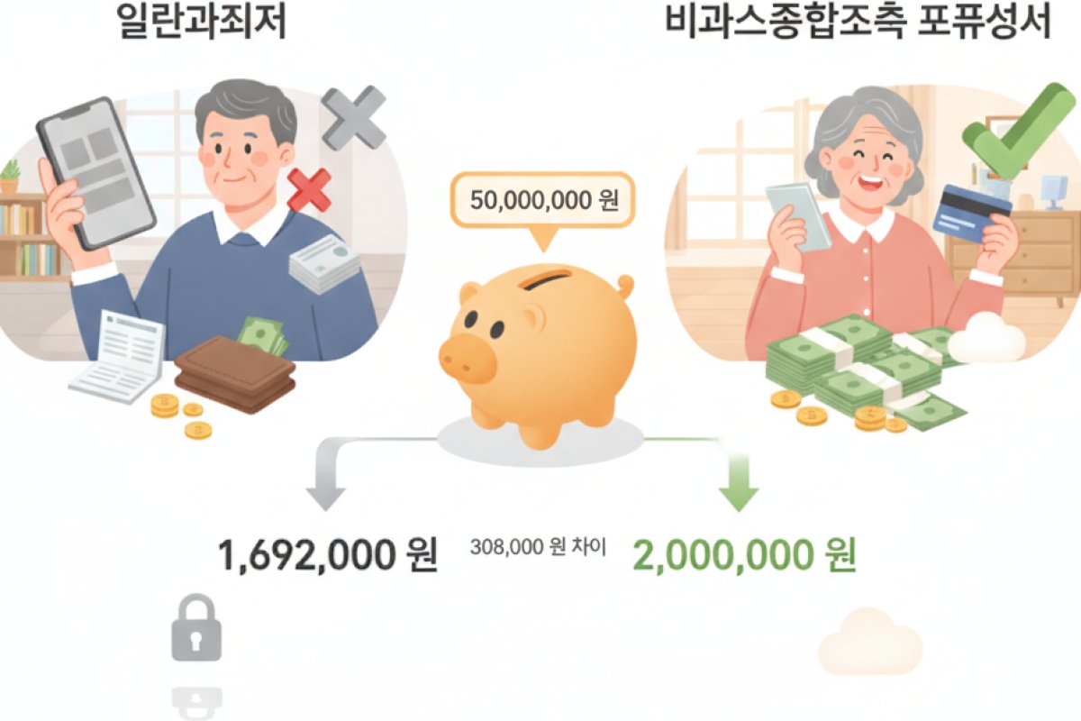 세제 혜택(비과세종합저축·세금우대)에 따른 실수령액 격차