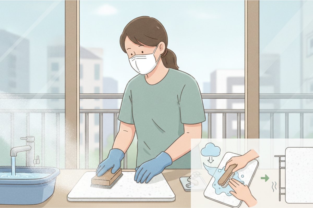 분진 날림 없는 안전한 사포질 테크닉과 3단계 세척 요령