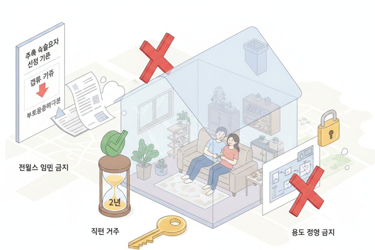 주택 실수요자 인정 기준과 2년 실거주 의무 및 갭투자 전면 금지 규정