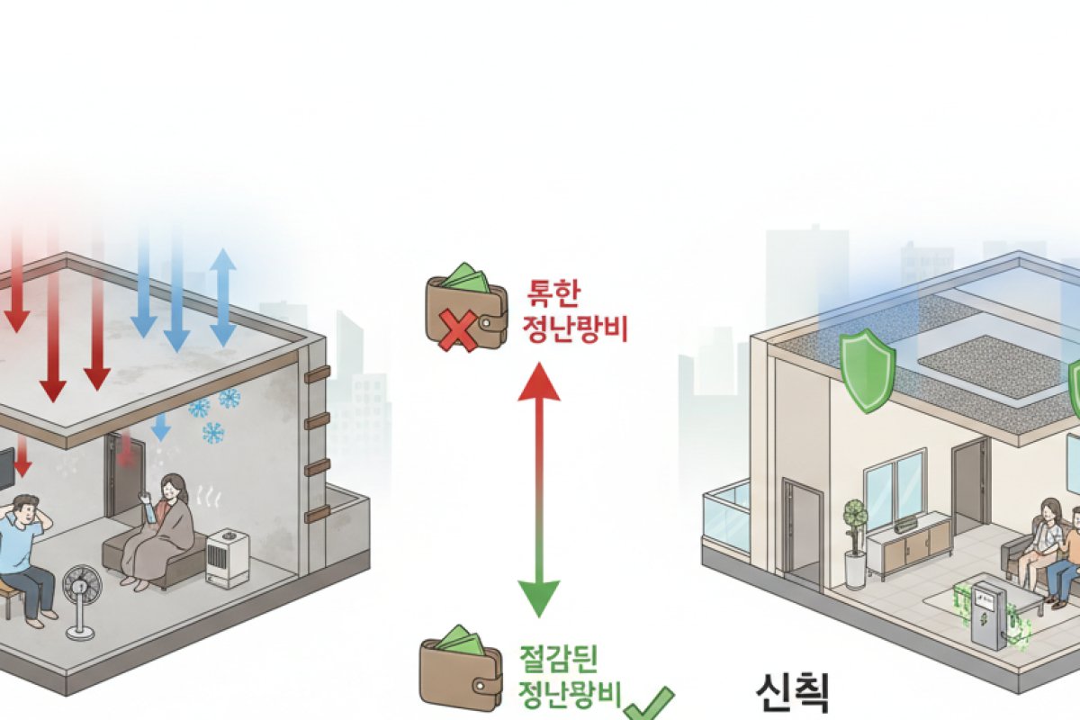 신축과 구축에 따라 극명하게 갈리는 단열 및 냉난방 효율
