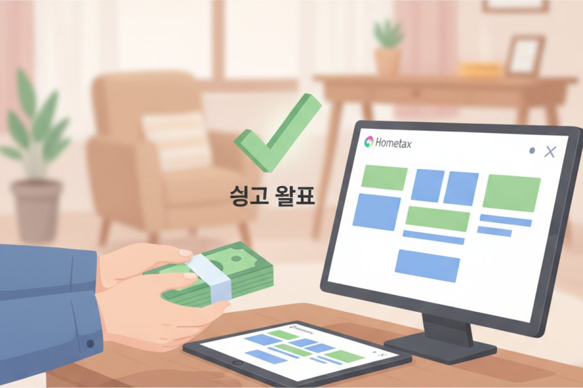 국세청 홈택스 손택스를 통한 비과세 증여세 신고 4단계