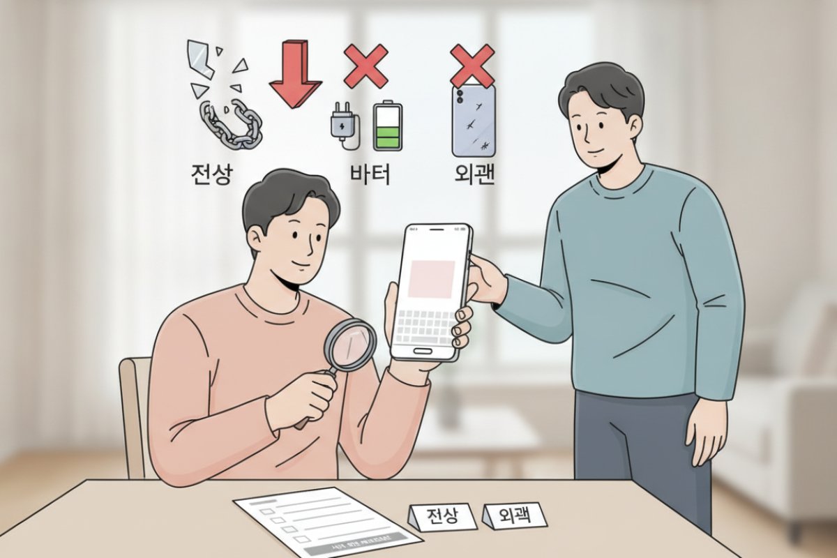 가격을 깎아내리는 3대 핵심 요인: 잔상, 배터리, 외관 등급 자가 진단
