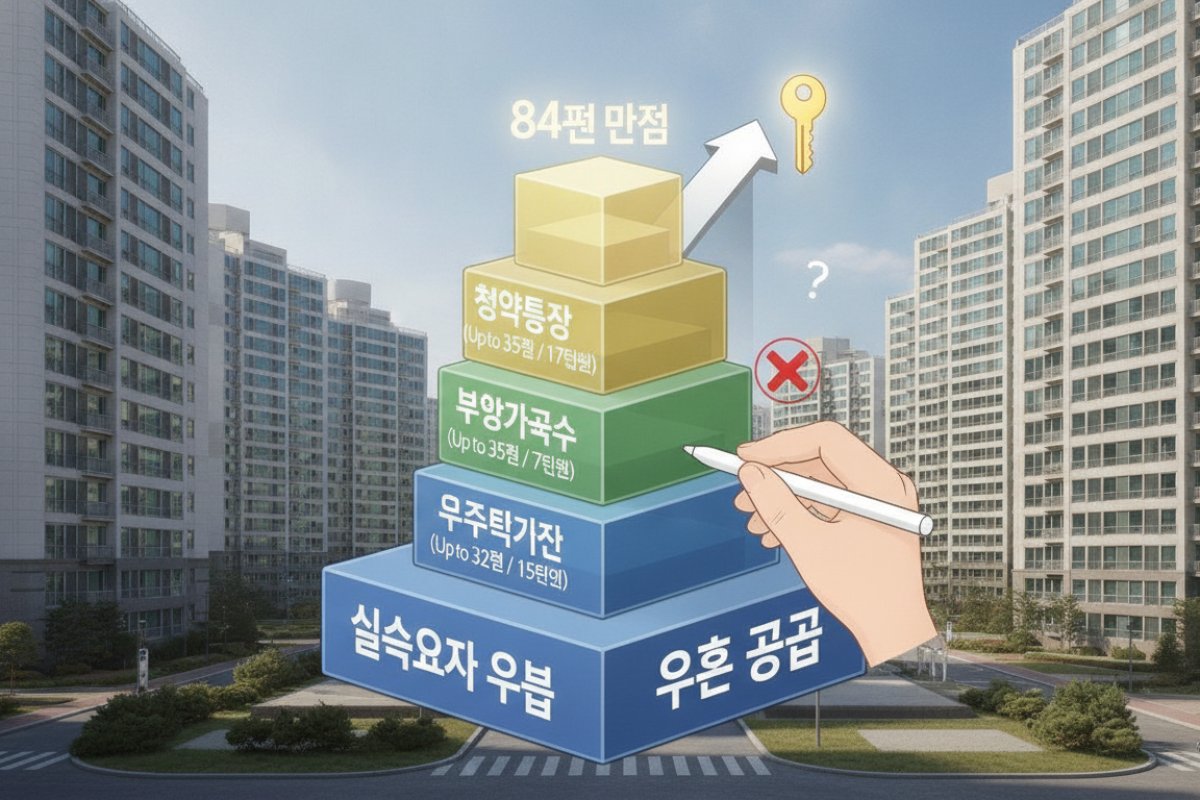 청약 가점 84점 만점 체계와 기본 작동 원리