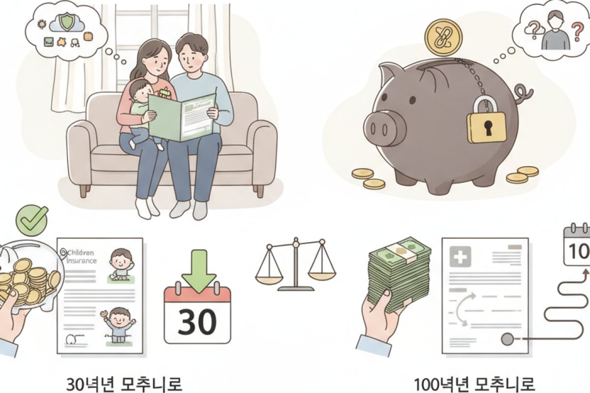 30세 만기 vs 100세 만기, 우리 집 가계부와 자녀 생애주기에 맞는 선택법