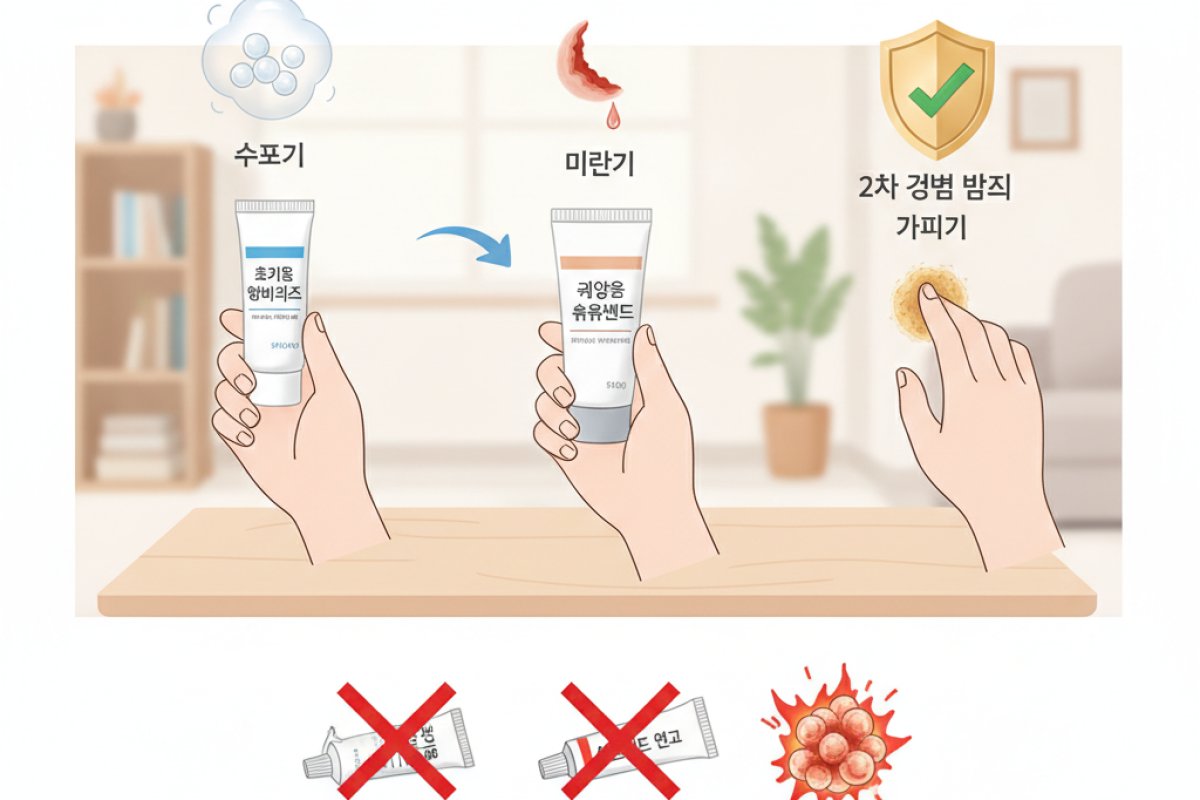 진행 단계별 맞춤 외용제 전환과 2차 감염 방지 수칙