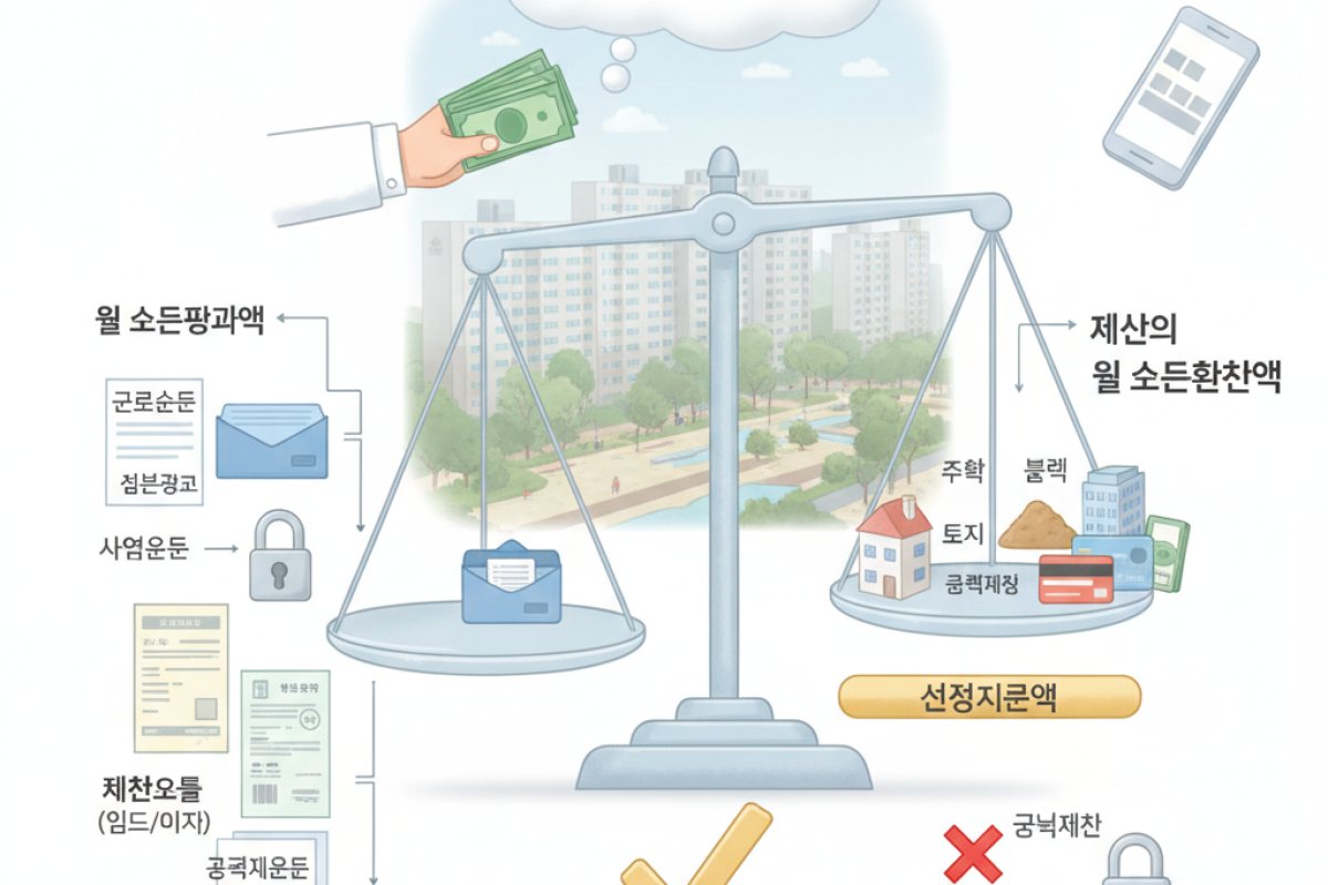 소득평가액과 재산의 월 소득환산액: 기초연금 심사의 기본 공식