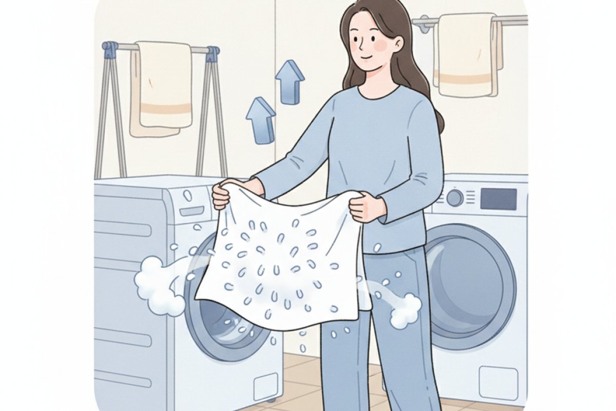 건조의 골든타임: 털기 5회의 마법과 건조기 온도 세팅