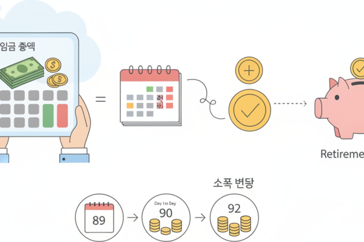 1일 평균임금 산정 공식과 3개월 역일수 계산법