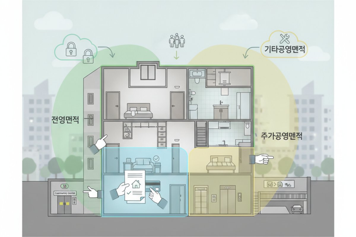전용면적·주거공용면적·기타공용면적의 법적 개념과 공간 경계