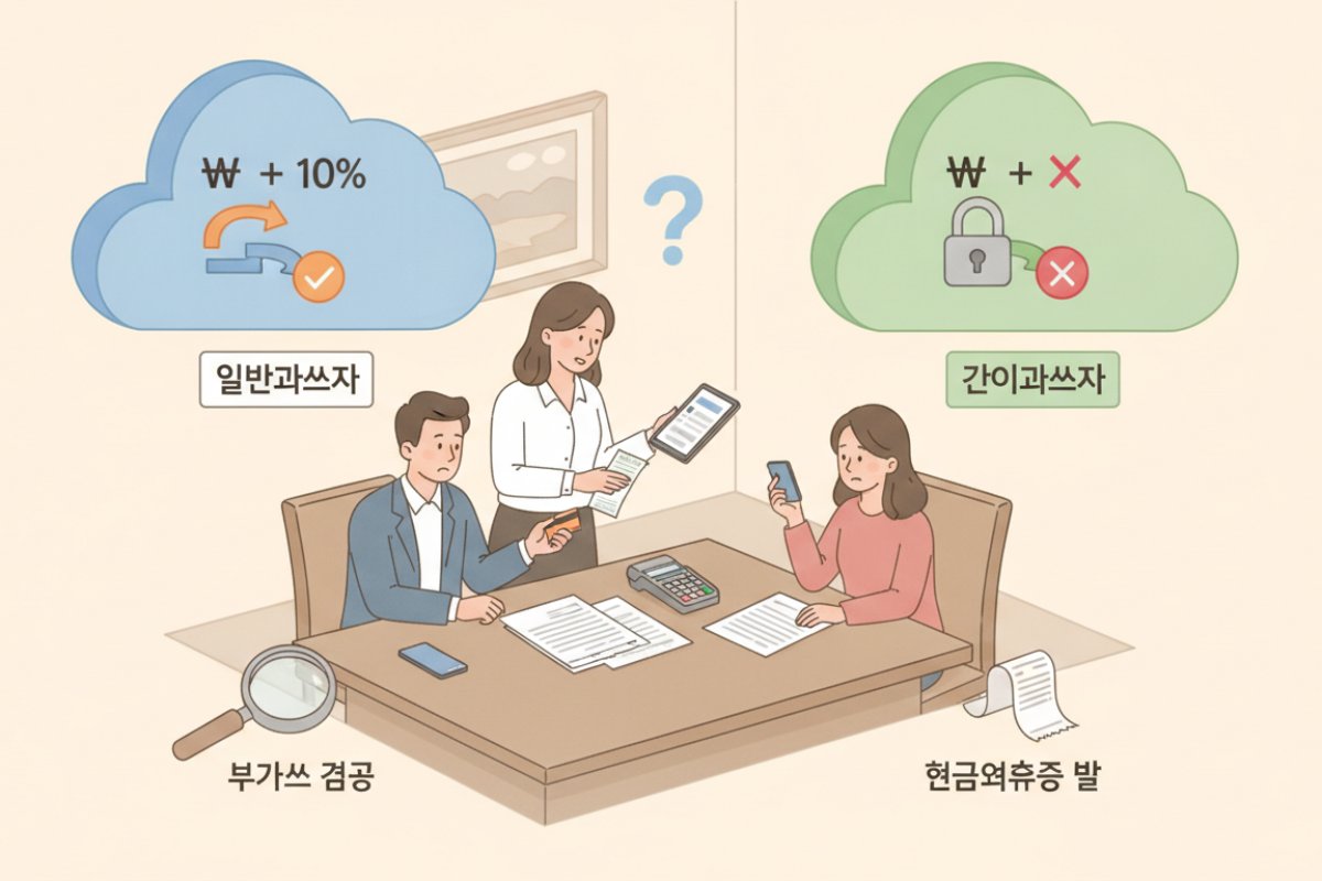 일반과세자와 간이과세자의 부가세 검증 및 현금영수증 발급