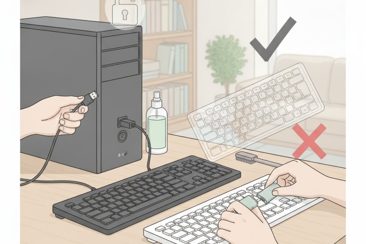 사전 준비 단계: 전원 완벽 차단과 키 배열 기록