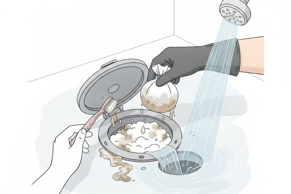 잔류 슬러지 제거와 배수관 내부 밀어내기 마감 요령