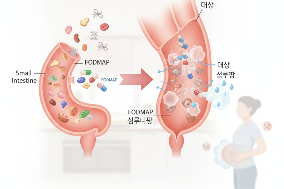 장내 발효와 삼투압을 유발하는 포드맵(FODMAP)의 작용 원리