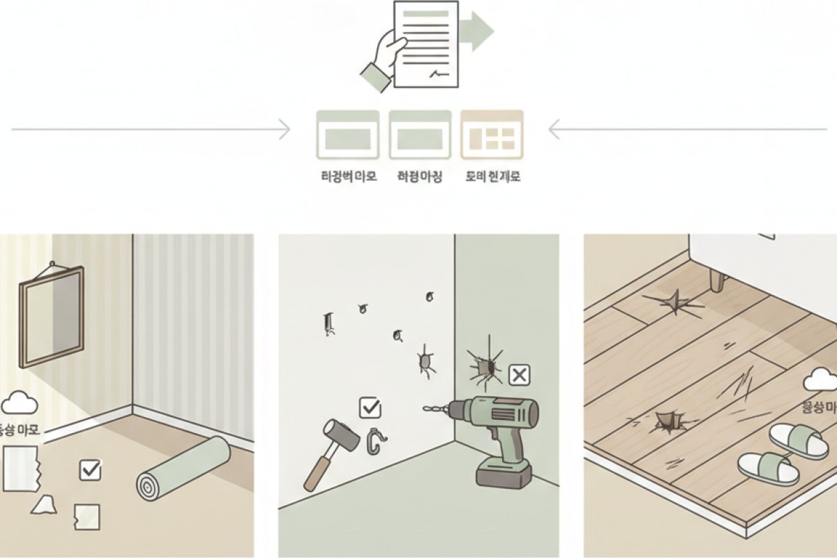 벽지 도배·못질 타공·마루 찍힘 등 주요 분쟁 품목별 판정 기준