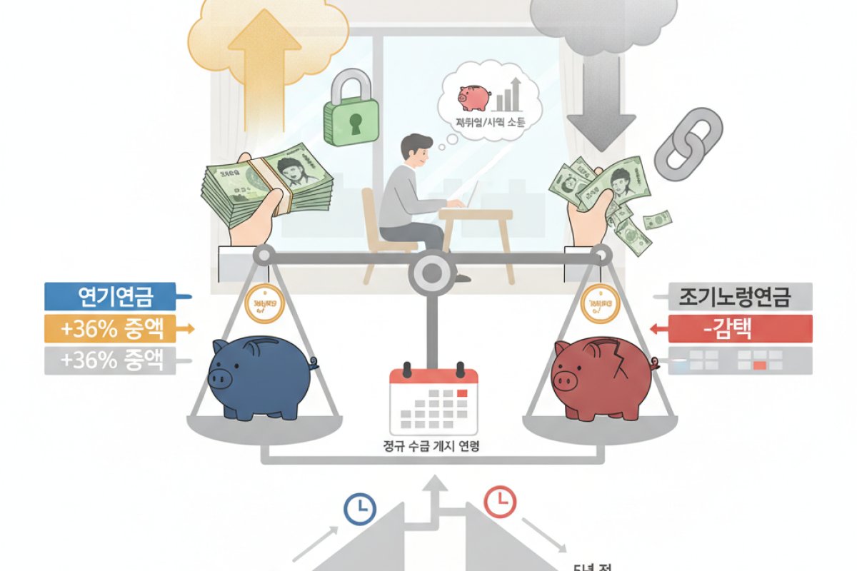 수령 시기 조정 전략: 연기연금 증액 vs 조기노령연금 감액