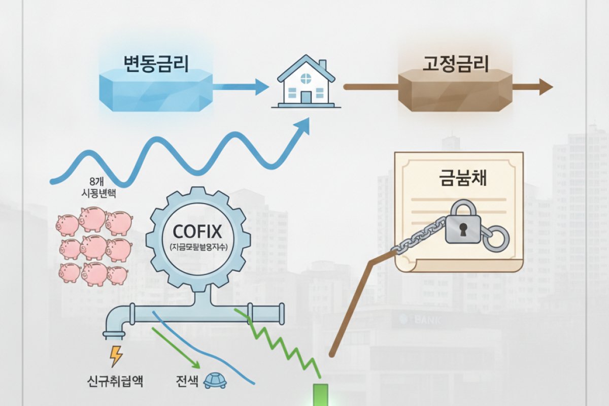 지표금리 메커니즘: 코픽스(COFIX)와 금융채의 연동 차이