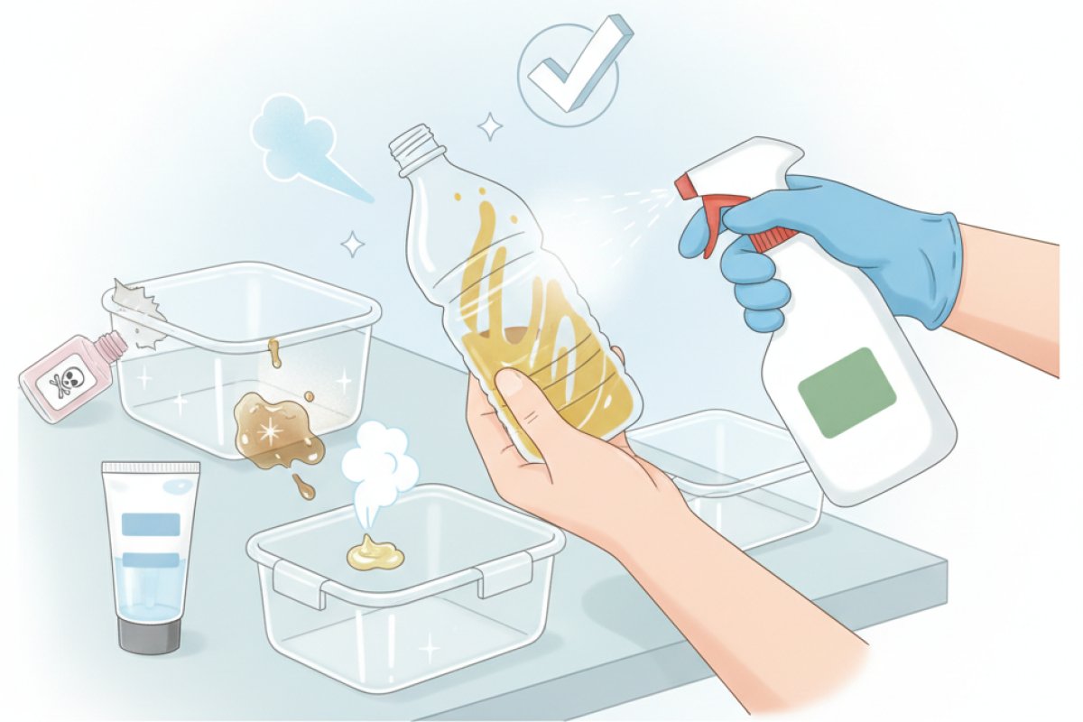 투명 플라스틱 손상 없이 유분과 점착 잔사를 날리는 소독용 에탄올 세정