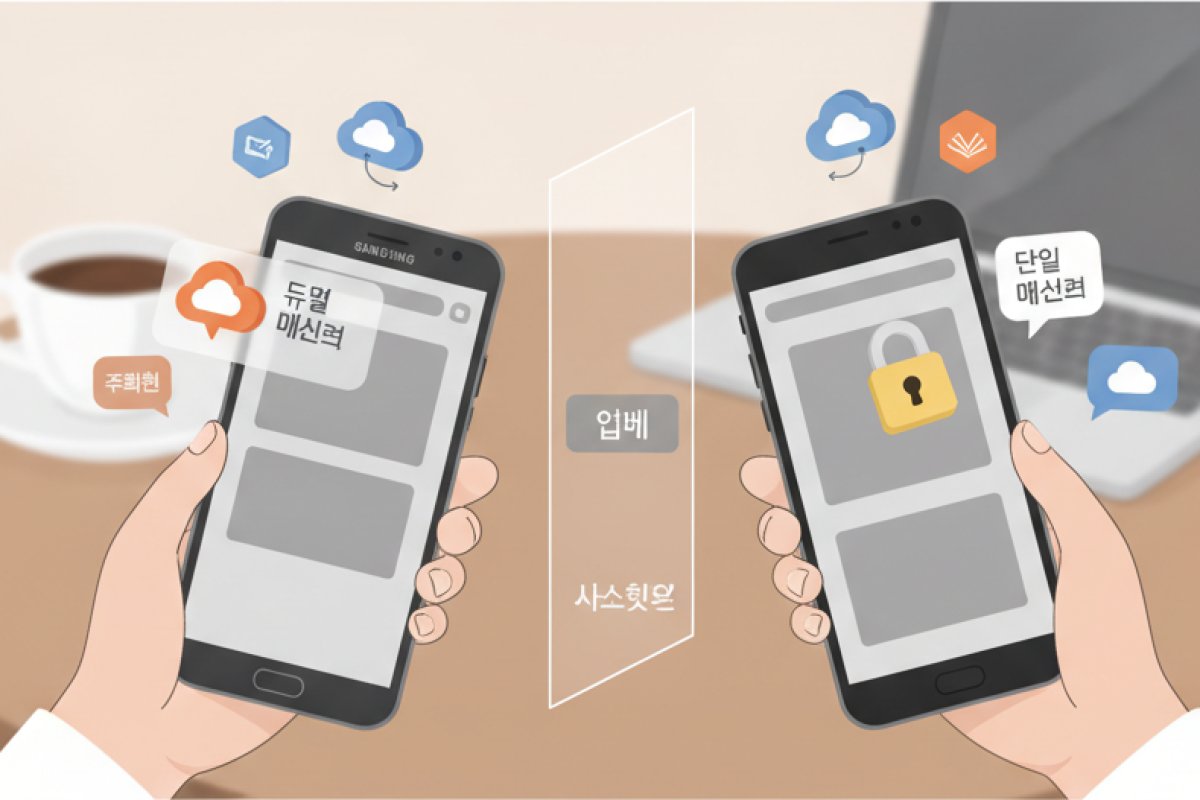 스마트폰 제조사별 카카오톡 분리와 메신저 운용 방식의 차이