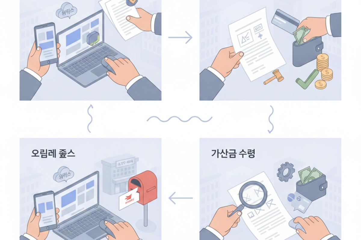 온·오프라인 접수부터 지자체 심사 및 가산금 수령까지의 단계별 절차