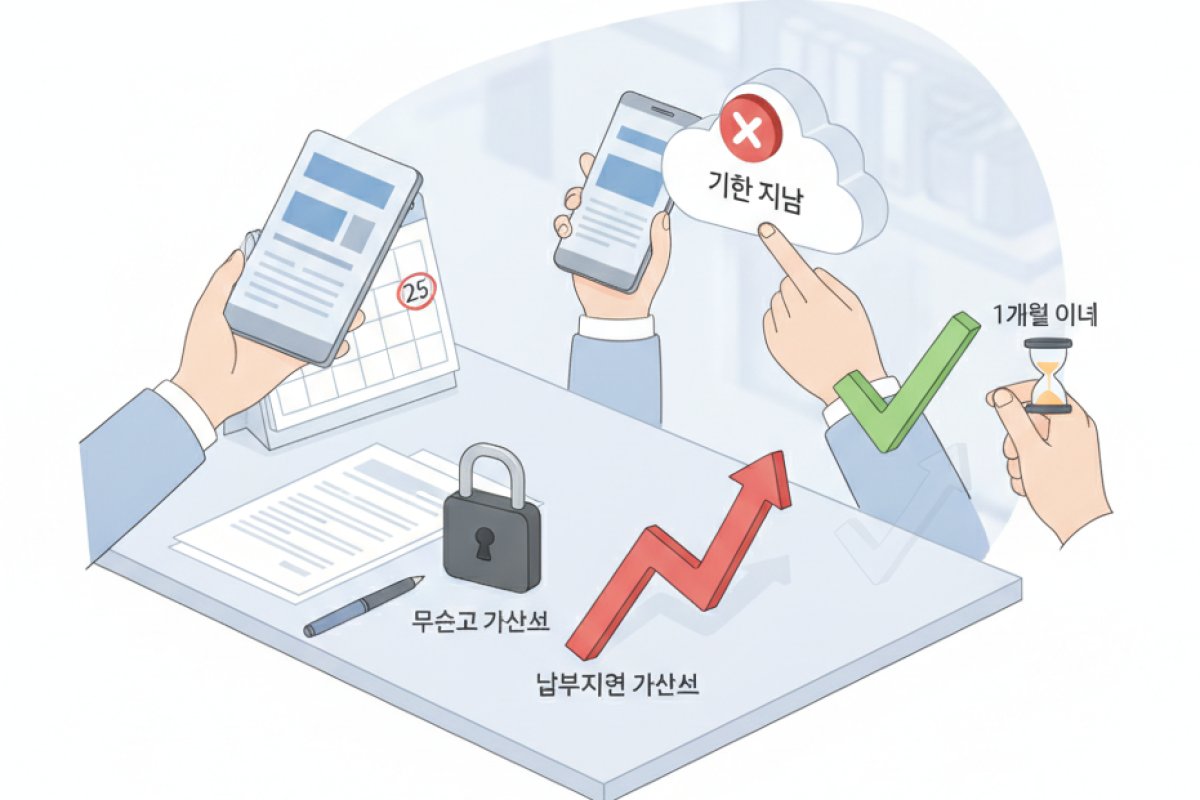 신고 기한을 놓쳤을 때의 대처와 가산세 감면 요령