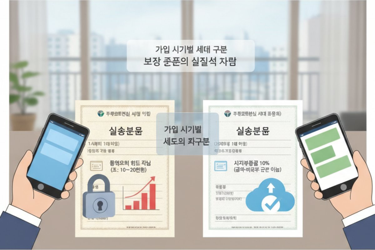 가입 시기별 세대 구분과 보장 조건의 실질적 차이점