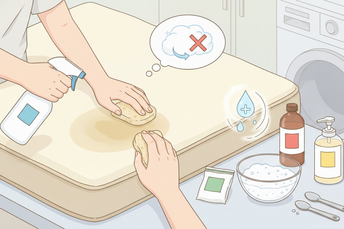 누런 땀 얼룩 제거: 산소계 반응을 이용한 국소 습식 세척법