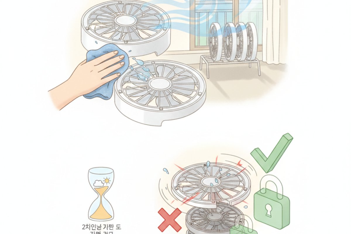 완전 건조 절차와 흔들림 없는 결합 및 점검