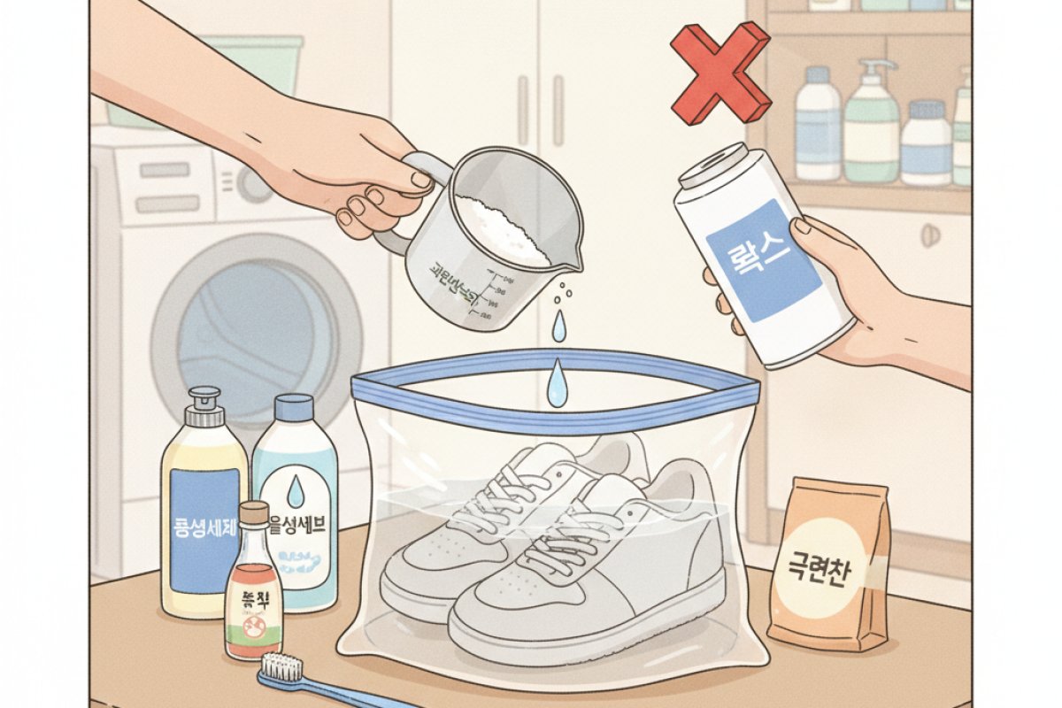 준비물과 사전 세팅: 과탄산소다와 중성세제 비율 맞추기