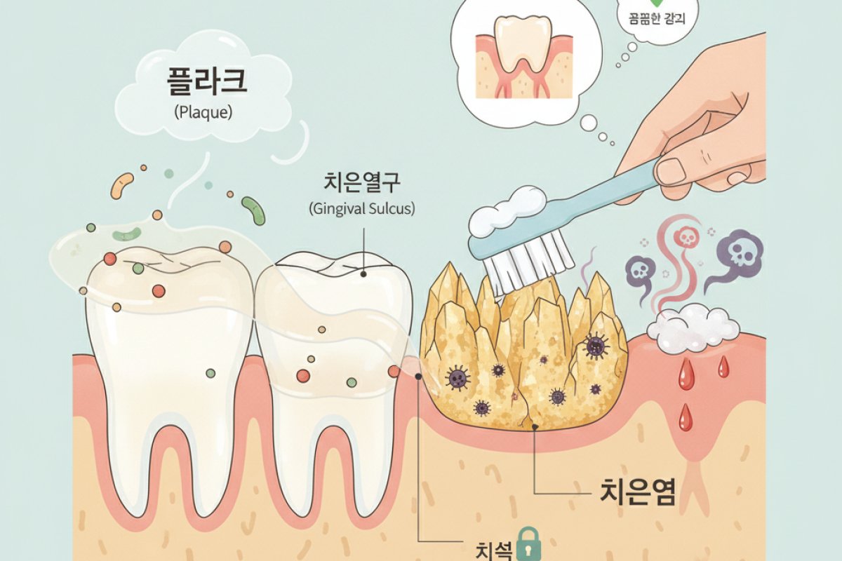 잇몸 질환이 시작되는 메커니즘과 세균막(플라크)의 정체