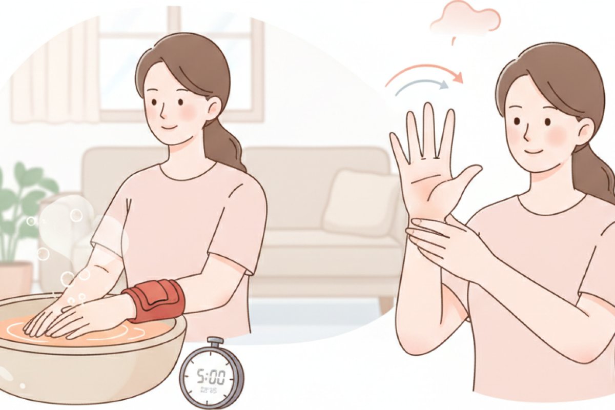 힘줄 활주력을 회복하는 단계별 온열 요법과 굴곡건 신전 스트레칭