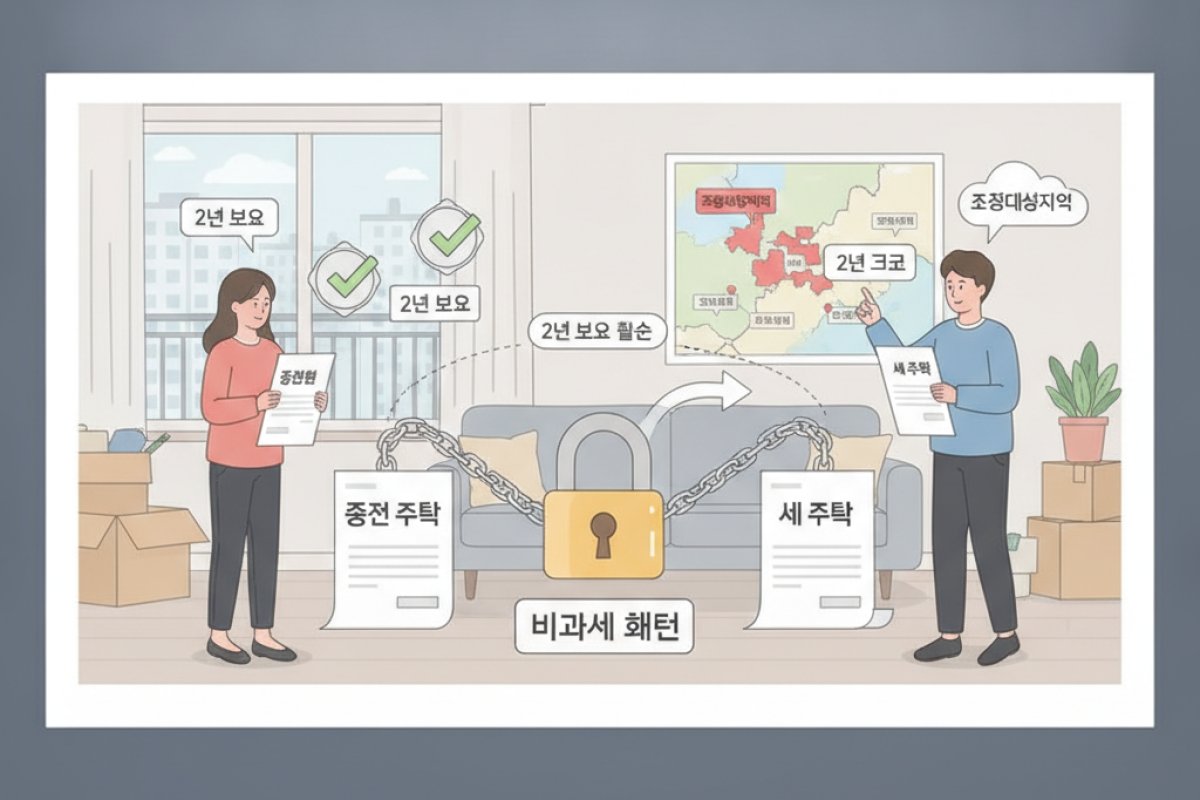 종전 주택 자체의 기본 비과세 요건: 보유 2년과 거주 2년의 분기점