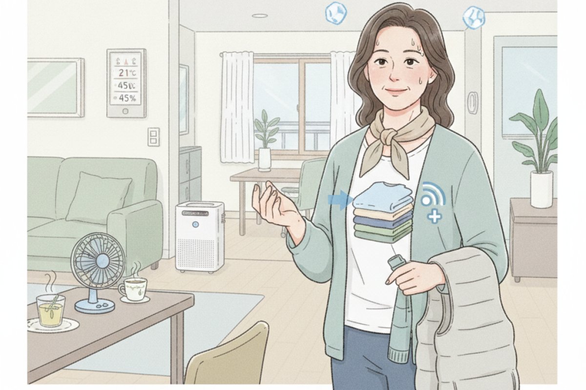 체온 조절 중추의 오작동을 줄이는 환경 조성 및 레이어드 착의법
