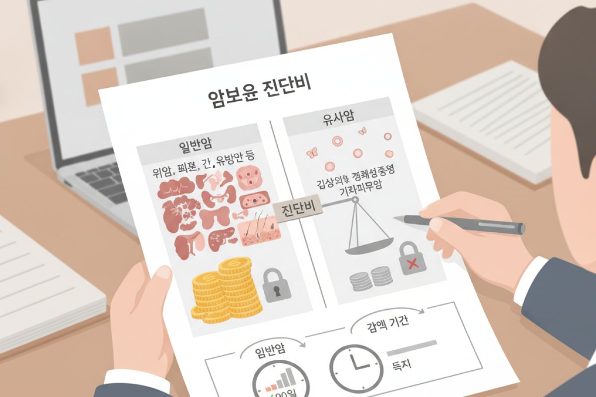 일반암과 유사암 분류 기준 및 감액 기간의 구조적 차이