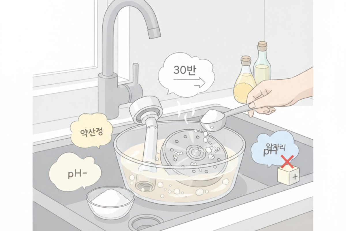 석회질 백화 제거를 위한 구연산 침적법