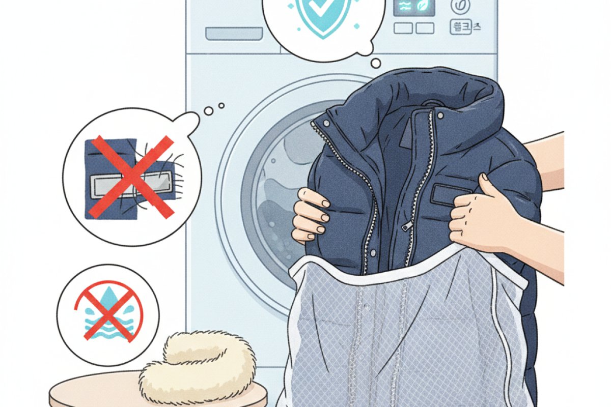세탁망과 울코스의 정석: 겉감 손상과 쏠림 없는 기계 세탁