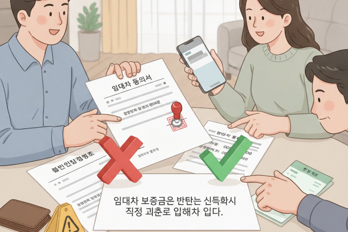 신탁회사 공식 동의서와 보증금 입금 계좌의 일치 여부