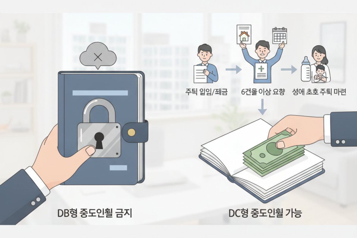 중도인출 요건, 전환의 비가역성 및 퇴직 후 IRP 연계 절차