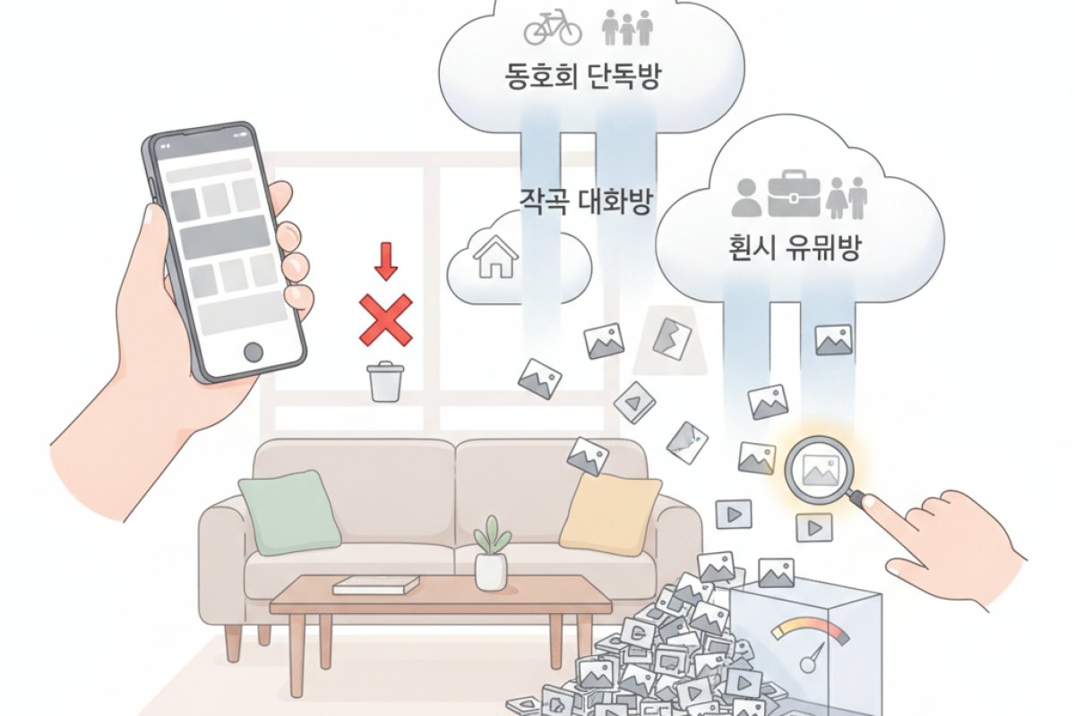 용량 폭탄의 주범, 단체 대화방 미디어 파일 선별 정리