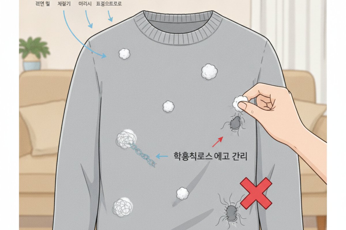 보풀이 생기는 진짜 이유와 손으로 뜯으면 안 되는 치명적 위험