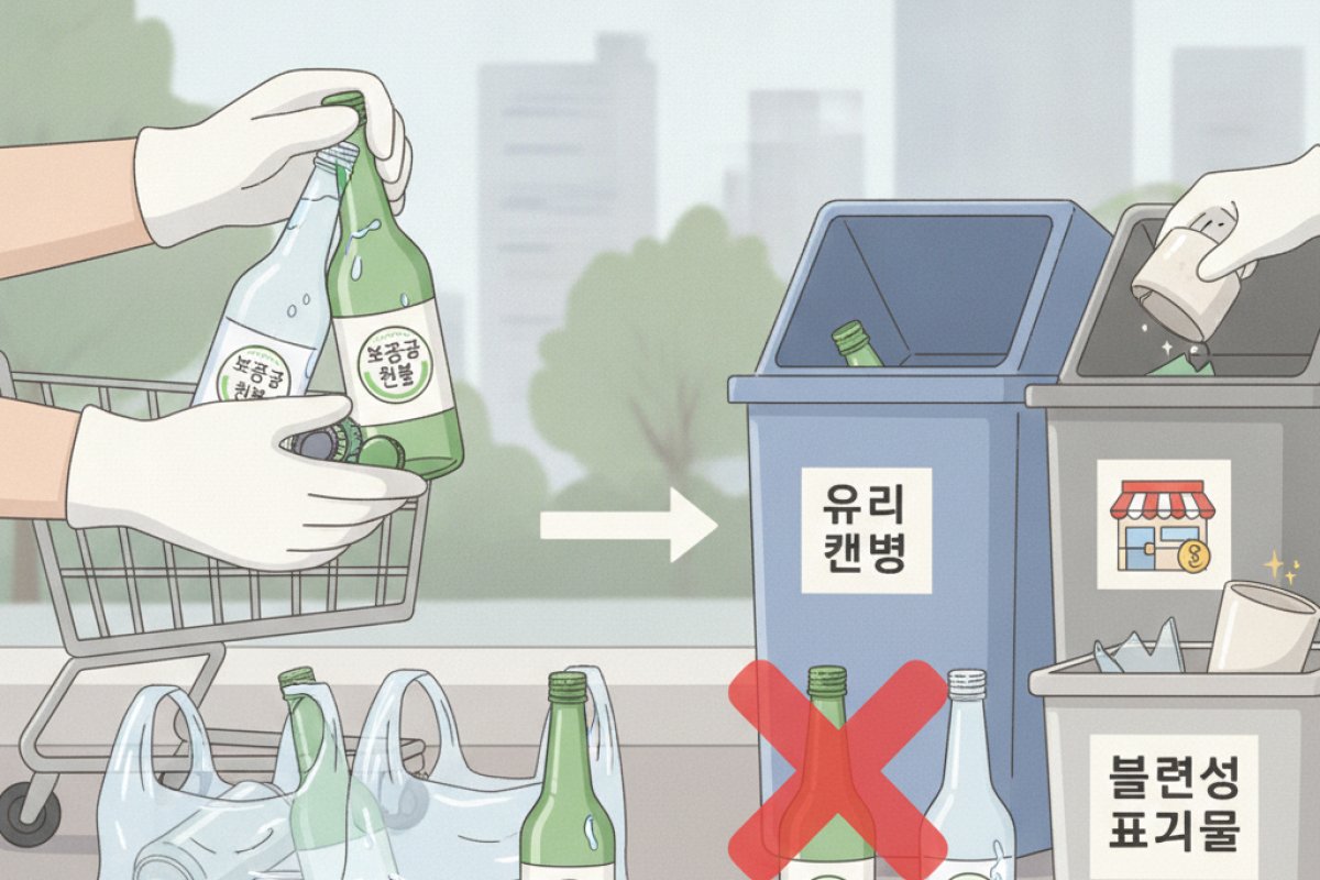 유리병·캔류 배출 요령과 헷갈리는 불연성 폐기물