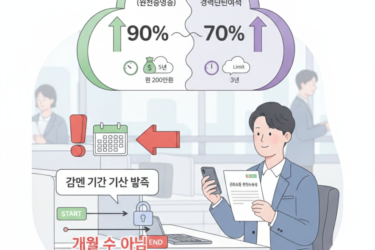 대상자별 감면율, 적용 기간 및 기간 계산의 특성