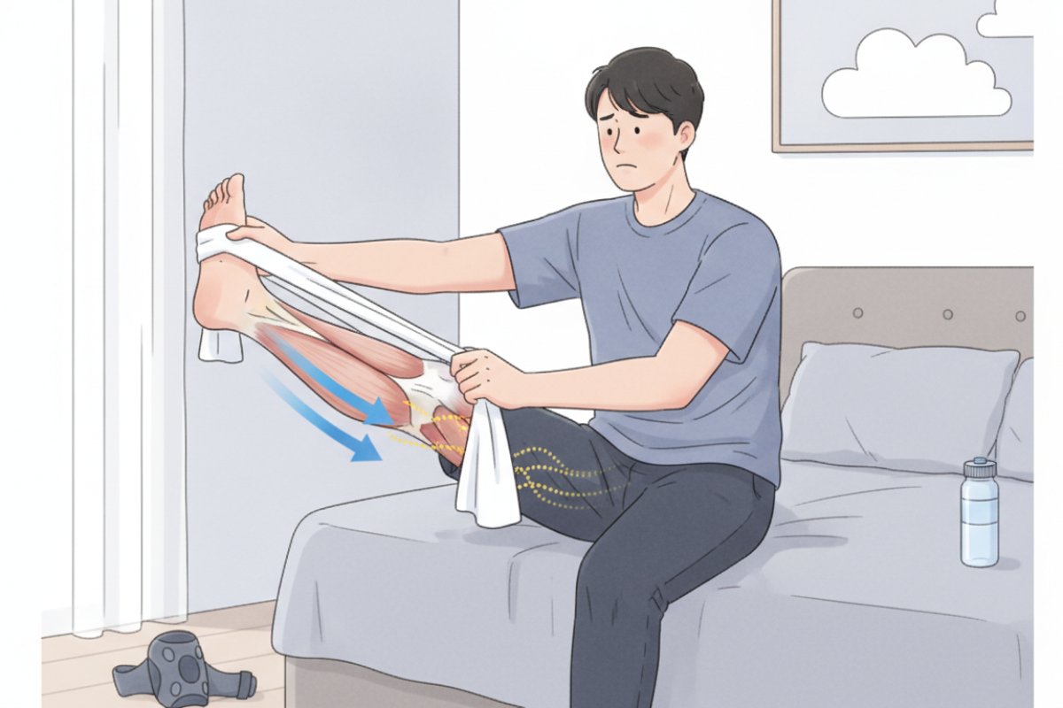 경련 발생 직후 3분: 반대 방향 신전과 단계적 혈류 회복