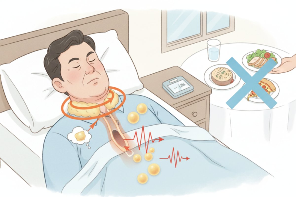 목 둘레 연부조직 부담을 줄이는 체중 관리와 저녁 식습관